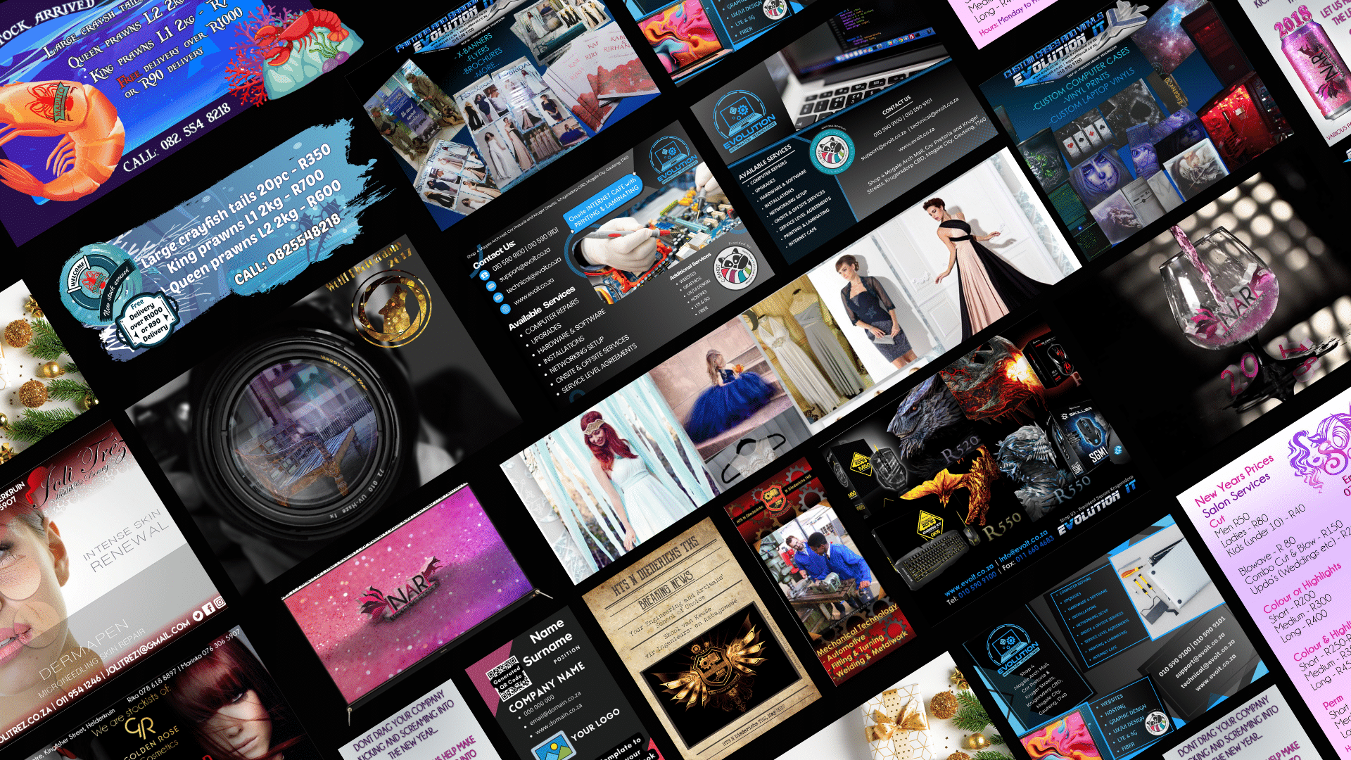 Print design and digital collateral showcase