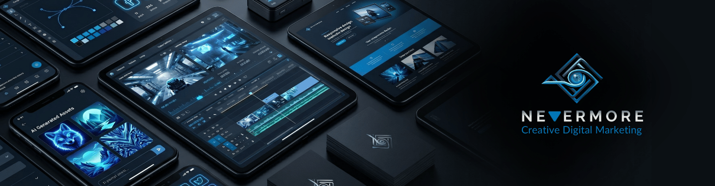 Nevermore Creative Digital Marketing: video, social media, branding and web design